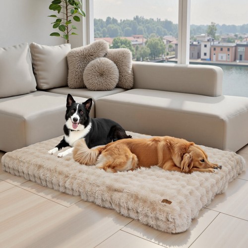 Ultra plush dog - dog, bed
