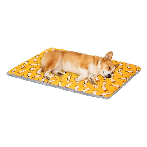 Washable yellow dog mat - dog,
