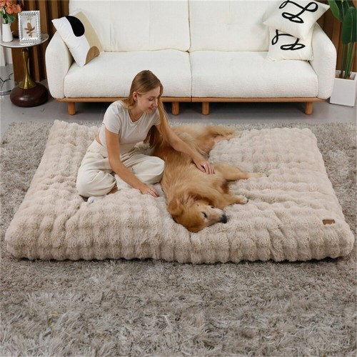 Washable plush dog bed mat - washable,
